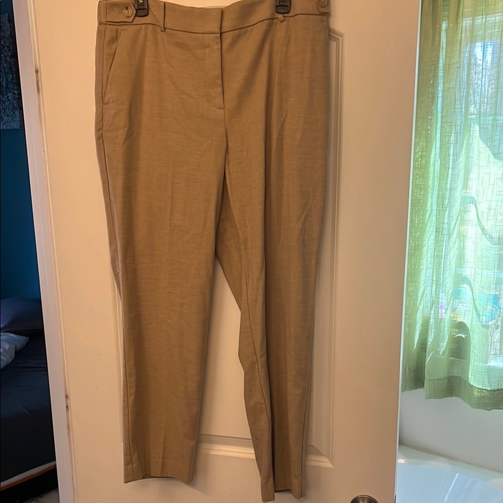 LOFT Tan Straight Leg Pants